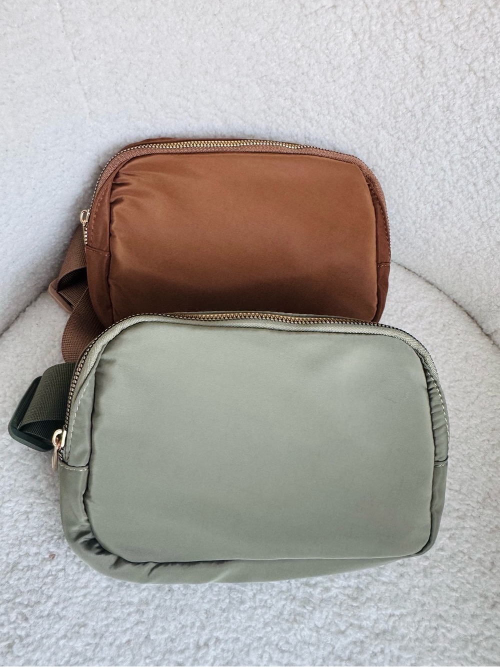 Olive and Brown Casual Crossbody Bags